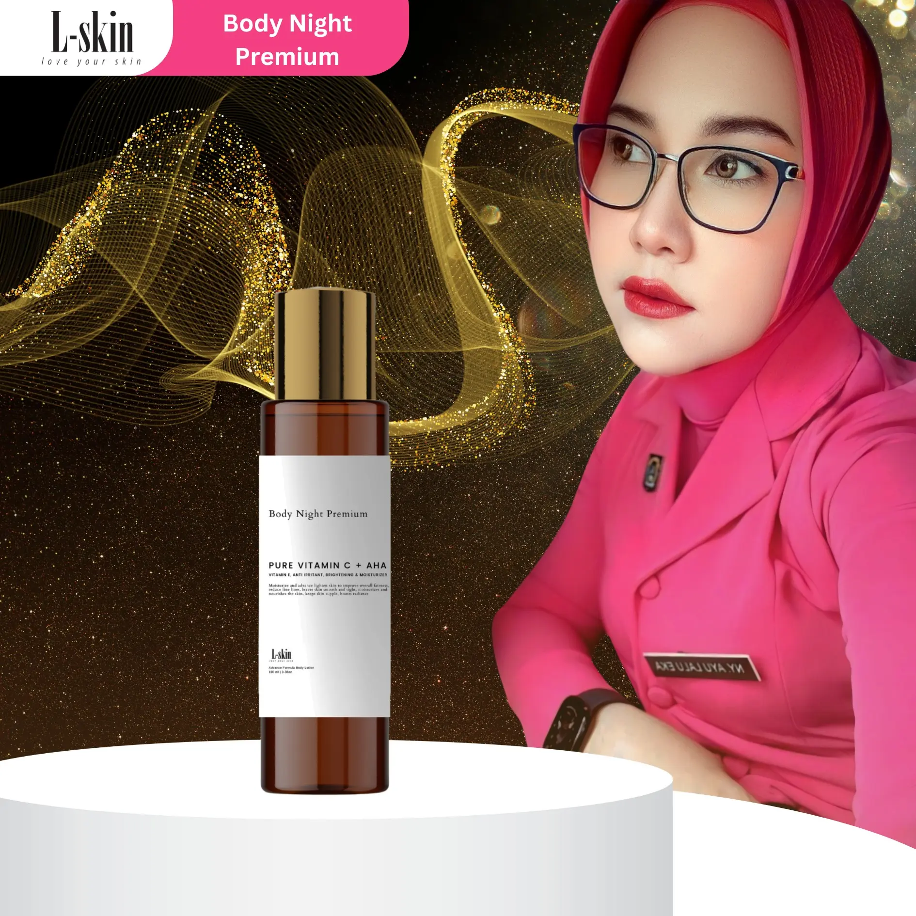 Lskin | L skin | lskin Body Night Premium Antioxidant Pemutih Kulit Badan Tangan dan Kaki