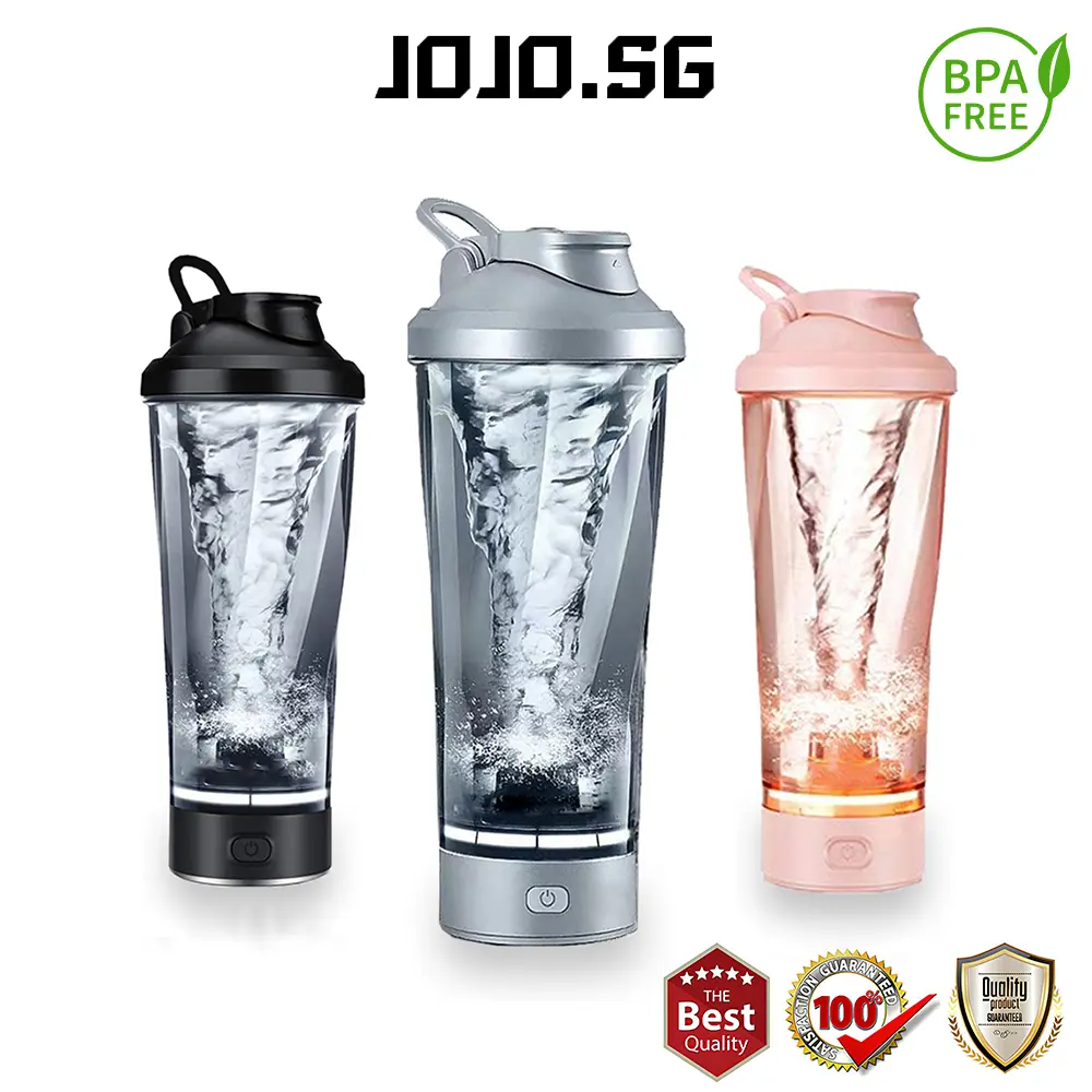 SG INSTOCK Electric Protein Shaker Bottles USB Milk Coffee Blender Gym Sports Water Bottle No BPA Water Bottles coffeemug hydro flask