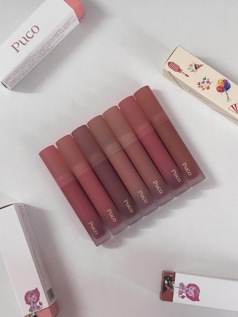Product Introduction of PUCO Box 10 Son Kem Bơ Custard Lip Mud Túi Mù xốp, mịn, mướt không khô môi, lên màu chuẩn giúp làm đầy rãnh môi 2.5g 11