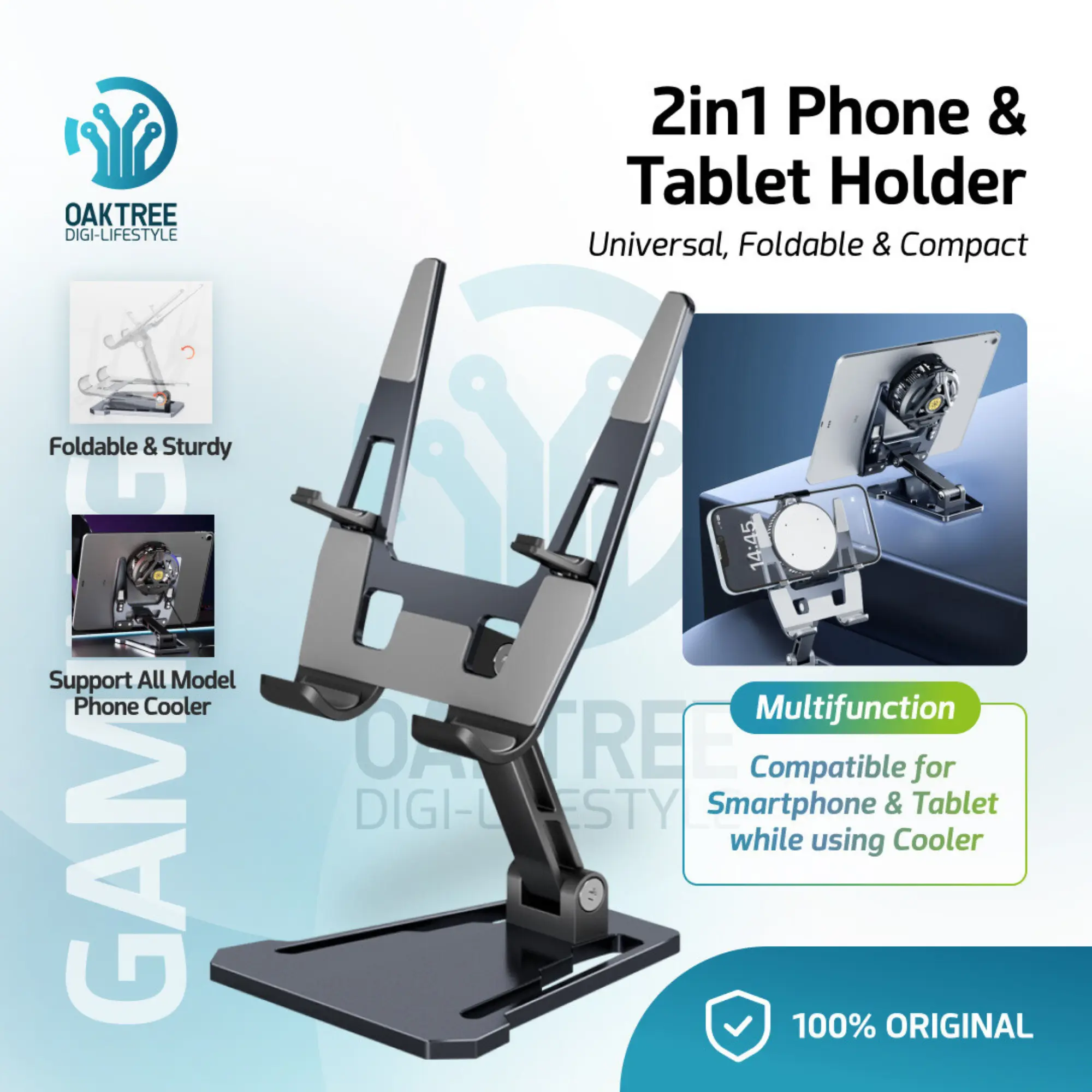 Oaktree Phone Holder Stand Holder HP Cooler Dudukan Handphone Tablet