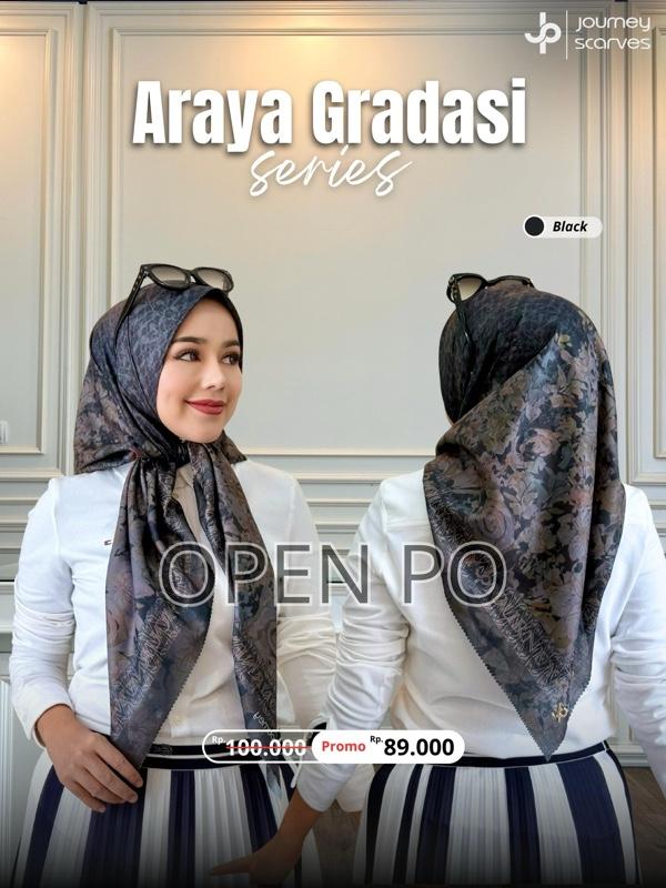 ARAYA SERIES TERBARU by JOURNEY SCARVES ORIGINAL jp ori hijab segiempat wanita muslimah hijab motif