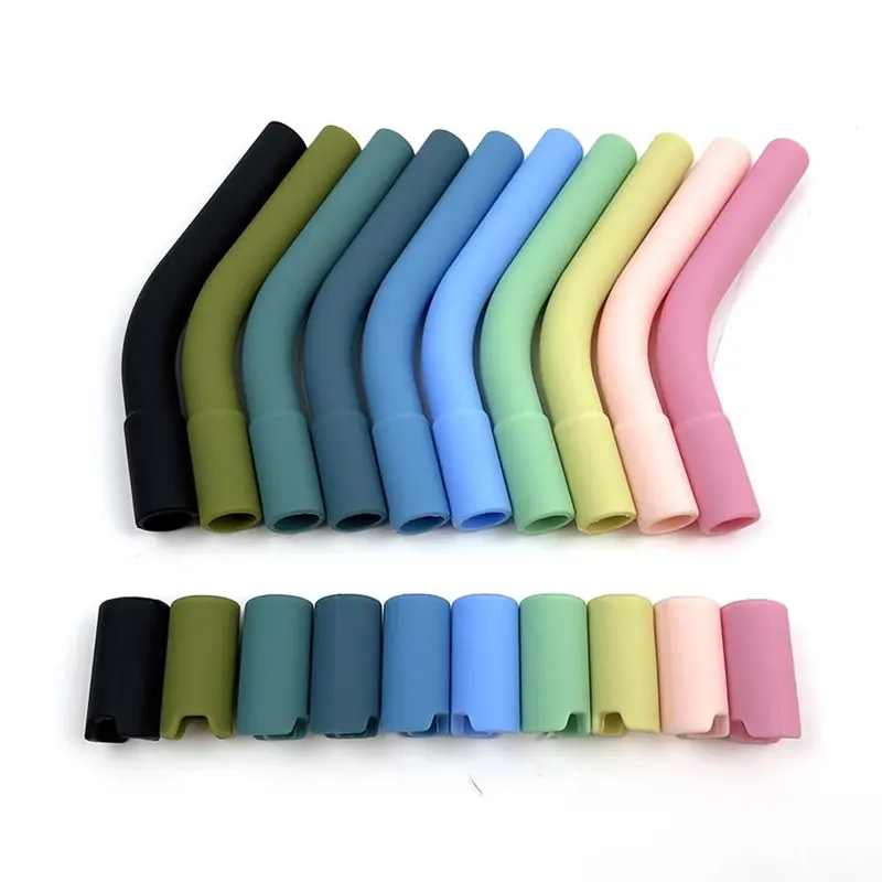 Ống hút Uống Nước Cầm Tay với đầu silicon, Ống hút thẳng và cong bằng thép không gỉ, Chịu Nhiệt Độ Cao, Thích hợp cho chai Stanley, Đồ dùng chai, Cốc Uống Nước 4