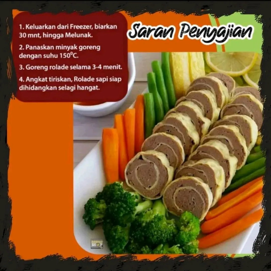 Frozen food || Rolade Daging sapi Merk Fiva Uk 215 gram fresh