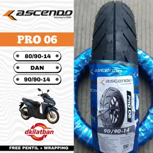 Ban ASCENDO PRO-06 Ring 14 TUBELESS 80/90-14 & 90/80-14 Untuk Motor Beat, Mio, Vario Dll