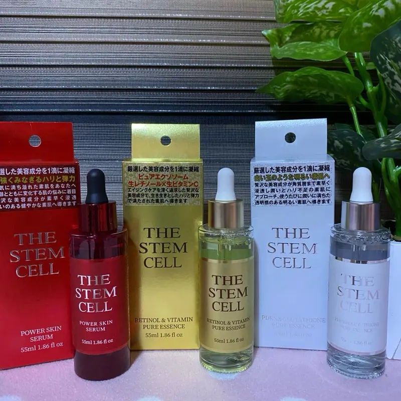 the stem cell pdrn & glutathione pure essence SERUM STEM CELL PDRN & Glutathione Pure Essence Serum untuk kulit bercahaya  putih dengan eksosom dan glutathione, 55ml Harga : @275.000 nett STEM CELL  PDRN & Glutathione Pure Essence adalah serum baru main image 1
