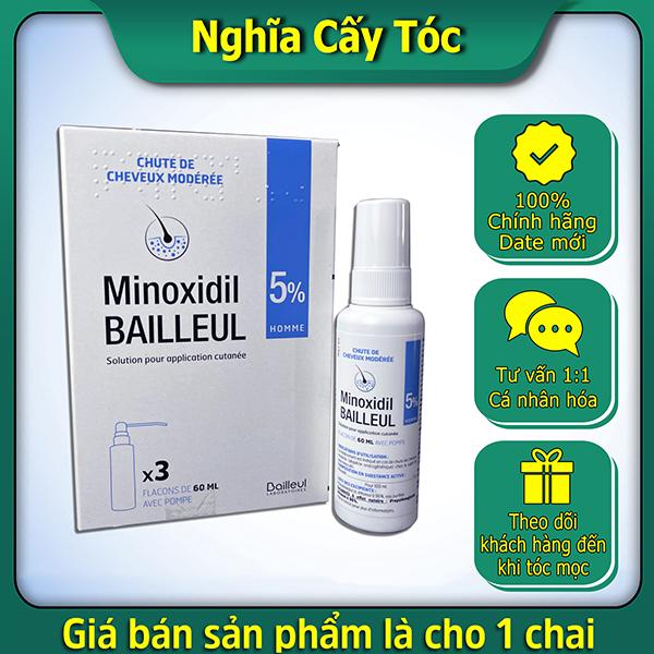 Dung dịch Minoxidil BAILLEUL 5% (1 chai - 60ml)
