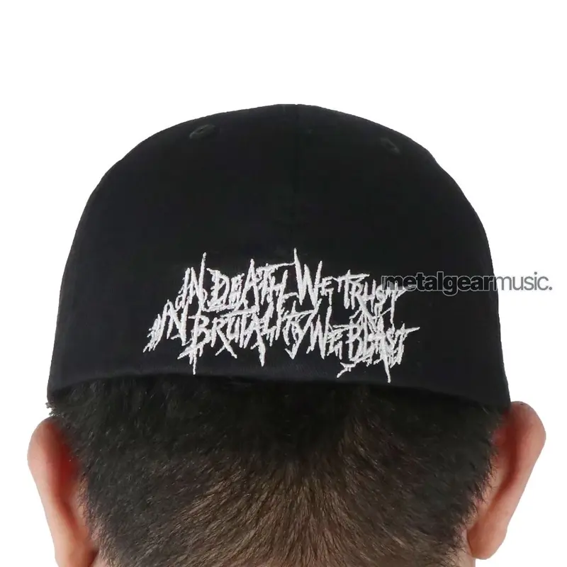 INDONESIAN DEATH METAL IDDM blast logo white - TOPI METAL HITAM ORIGINAL released By Iddm colective - FLEXFIT ORIGINAL 1