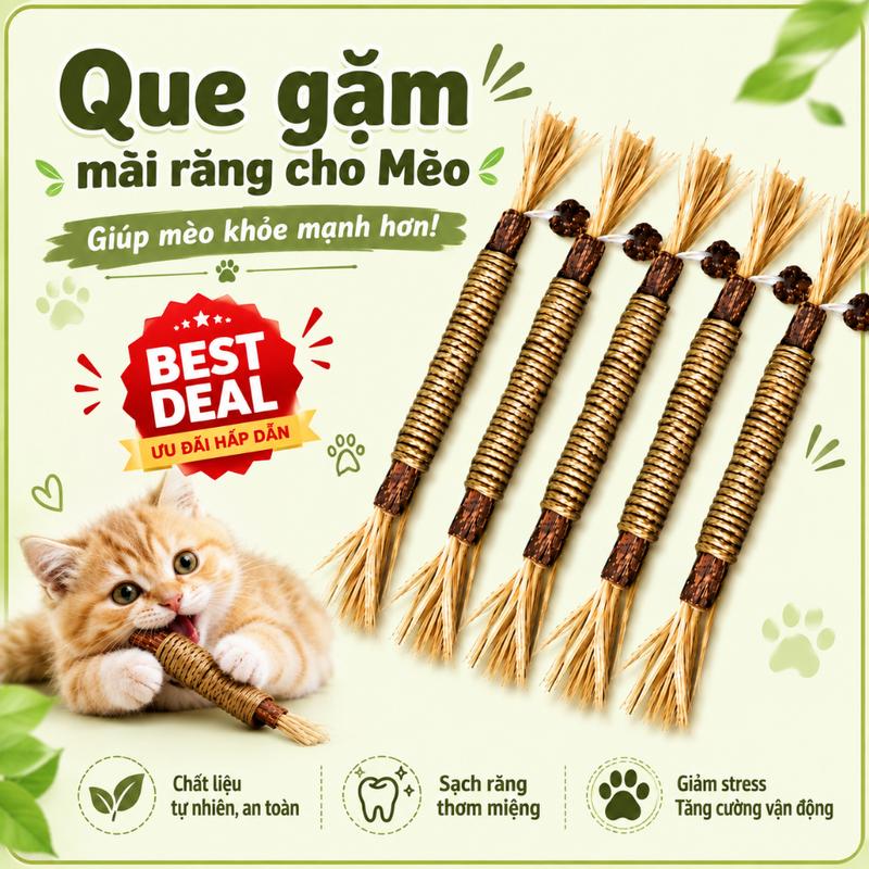 Cà rốt thừng - Đồ chơi cho chó mèo, gặm sạch răng cho chó mèo