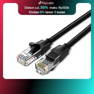 Vention Kabel Lan RJ45 Cat.6 Cat6 Gigabit UTP Round Black - IBE Black