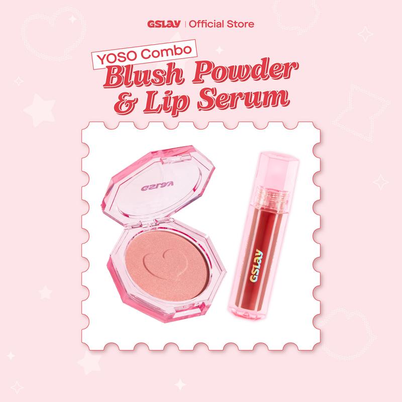   TẶNG CỌ  Combo GSLAY YOSO Son dưỡng bóng có màu thuần chay dưỡng ẩm tái tạo môi mỏng nhẹ không bết dính 1ml & Phấn má hồng mịn lì lên chuẩn màu dễ tán tệp da 5g 