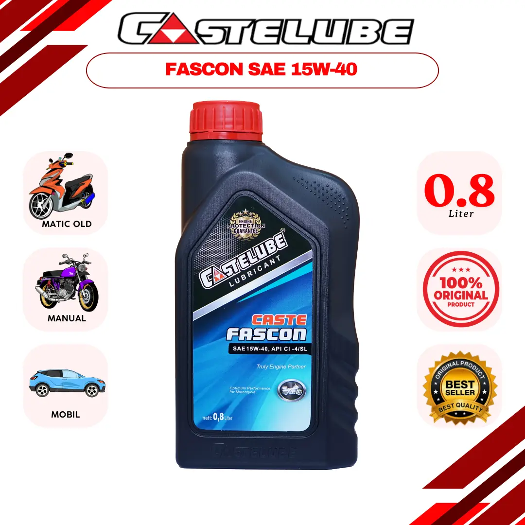 CASTELUBE FASCON SAE 15W-40 800 ML OLI MOTOR MATIC MANUAL