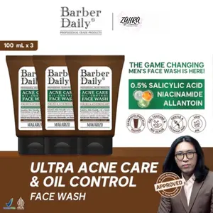 Barber Daily Face Wash - Acne Care & Oil Control Triple Pack 3x 100mL