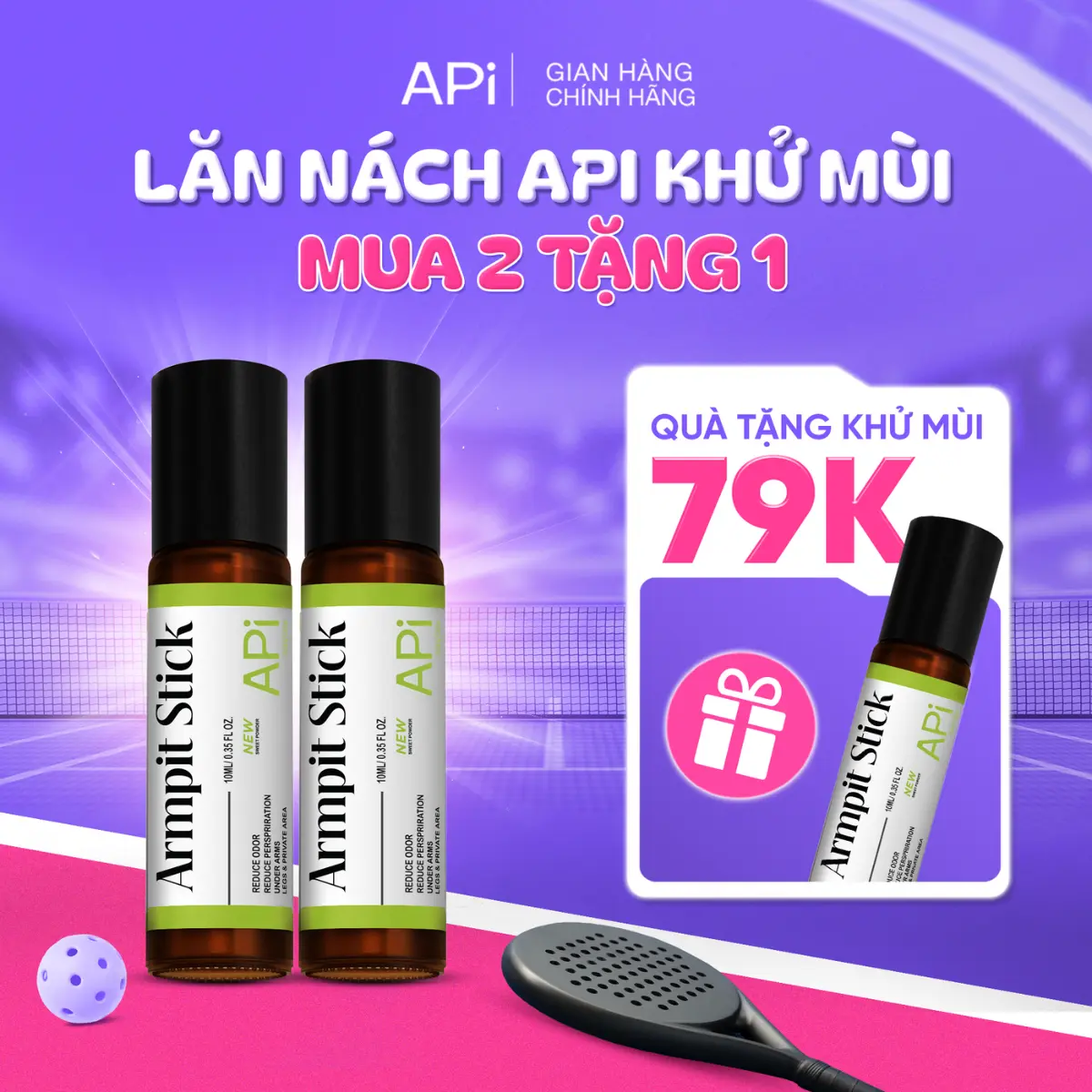 [AFF] [MUA 2 TẶNG 1]  Serum Khử mùi APi hỗ trợ ngăn mùi giữ cho vùng da dưới cánh tay khô thoáng 10ml - P1