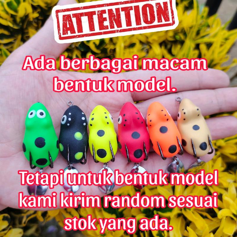 Lure Soft Frog Mini umpan pancing Ukuran 3cm Berat 5grm Untuk Mancing Casting Ikan Gabus 3