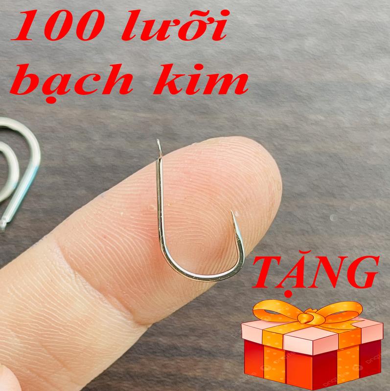   tặng phao  Bộ 100 Móc Câu Bạch Kim  Lưỡi Câu Cá Kanto Bằng Thép Siêu Cường Cao Cấp 