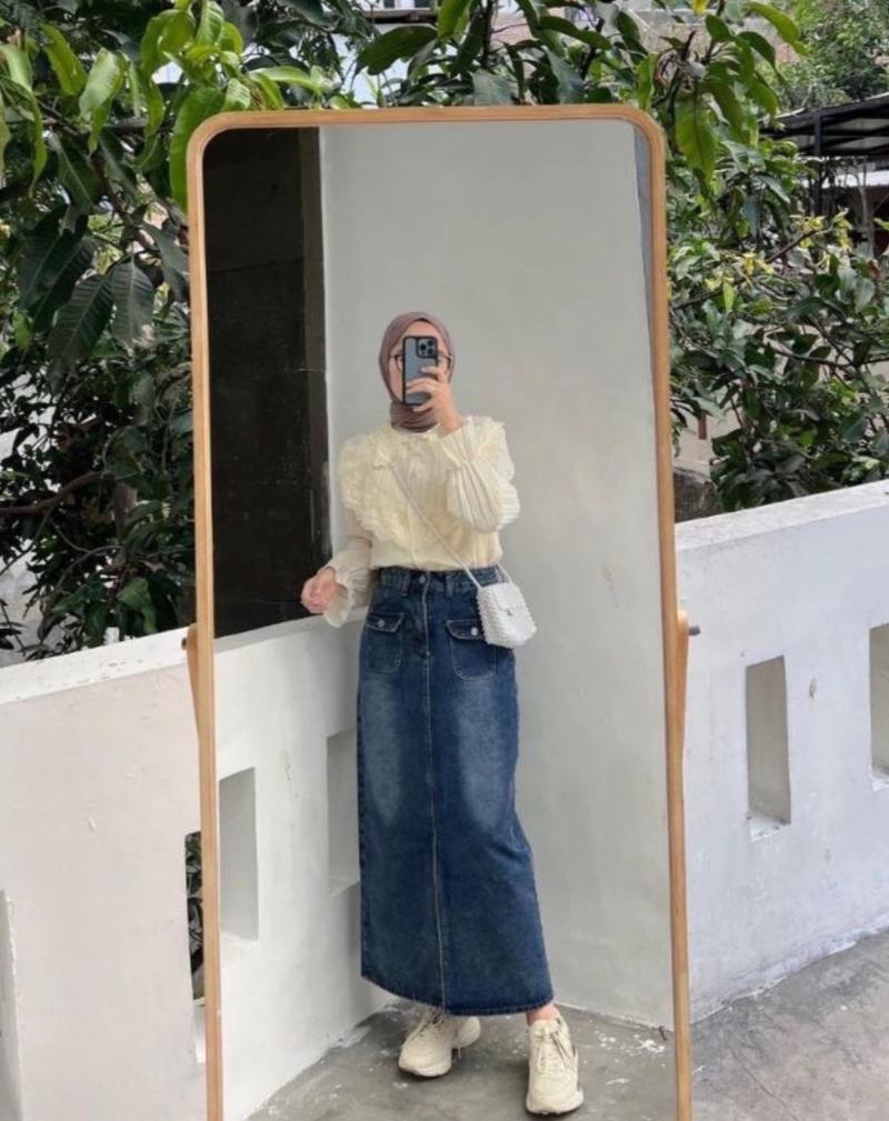Product Introduction of NFK-Rok Jeans Highwais Belah Depan Saku Depan Terbaru Korean Style Panjang 2