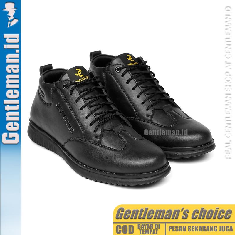 GENTLEMAN Dominic Sepatu Pria Hitam Casual Keren Shoes Sneakers 3