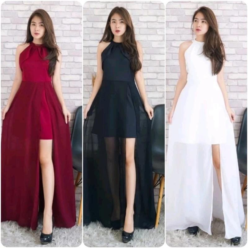 Product Introduction of Dress pesta 106095 / LONGDRES HEAVENY ANASTASIA HELTER NECK EKOR PANJANG formal 16