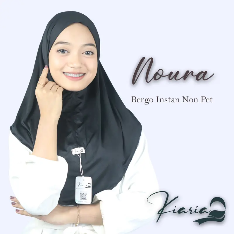 Kiaria - Daily Hijab Instan Non Pet Size L Bergo Bahan Jersey Casual Premium Noura 2