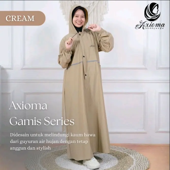 Jas Hujan Gamis Jumbo Syar'i Wanita Dewasa Bahan Pvc Termurah Anti Rembes Tahan Air Raincoat Syar'i. Rust-Proof