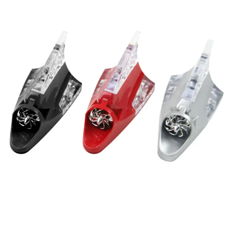 Car anti-rear-end LED flash light Solar shark fin antenna anti-rear-end warning light Wind power light Wind power light