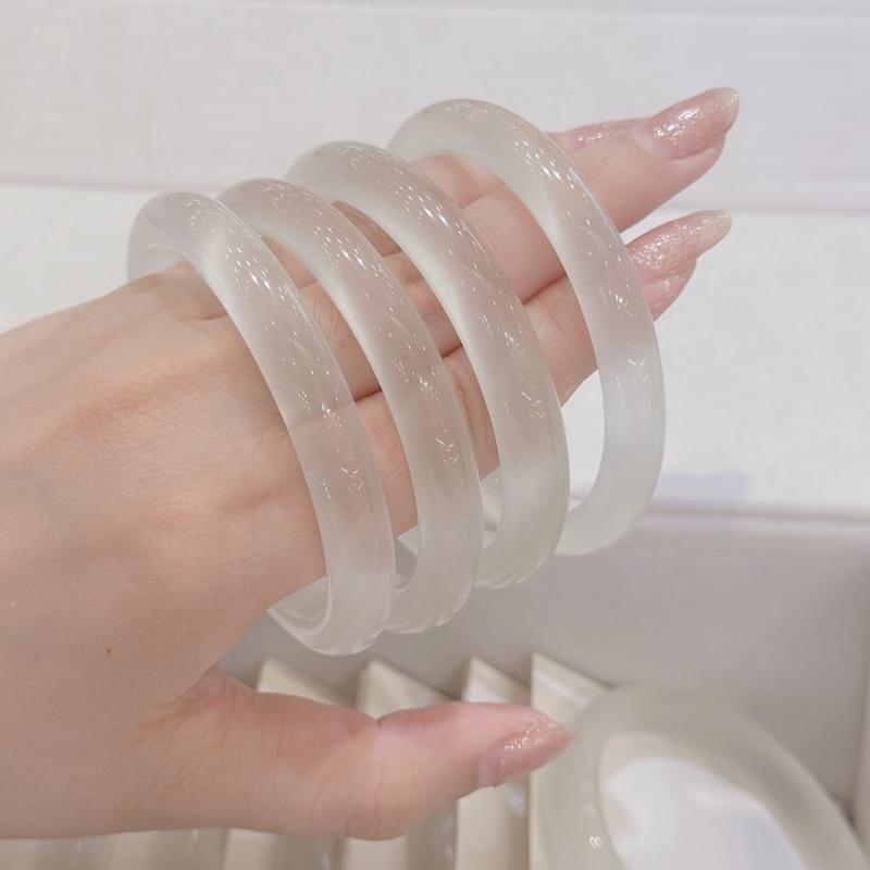 Hoàng Phát Màu Trắng- Vòng Đeo Tay Chuỗi Đá Mắt Mèo Ánh Nguyệt Quang Nhiều Màu Sắc VMM - Màu Trắng