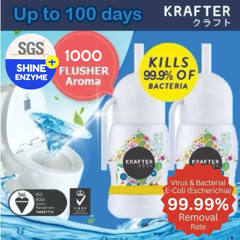 Bundle $9.90 Krafter Japan Antibacterial Automatic Aroma  Toilet Bowl Cleaner   - Ocean (150g)