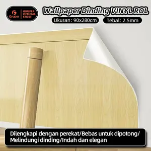 Gruper-Wallpaper Dinding Vinyl PVC Marble Granit 90x280cm Terguling PET Foam Roll Sticker Kamar