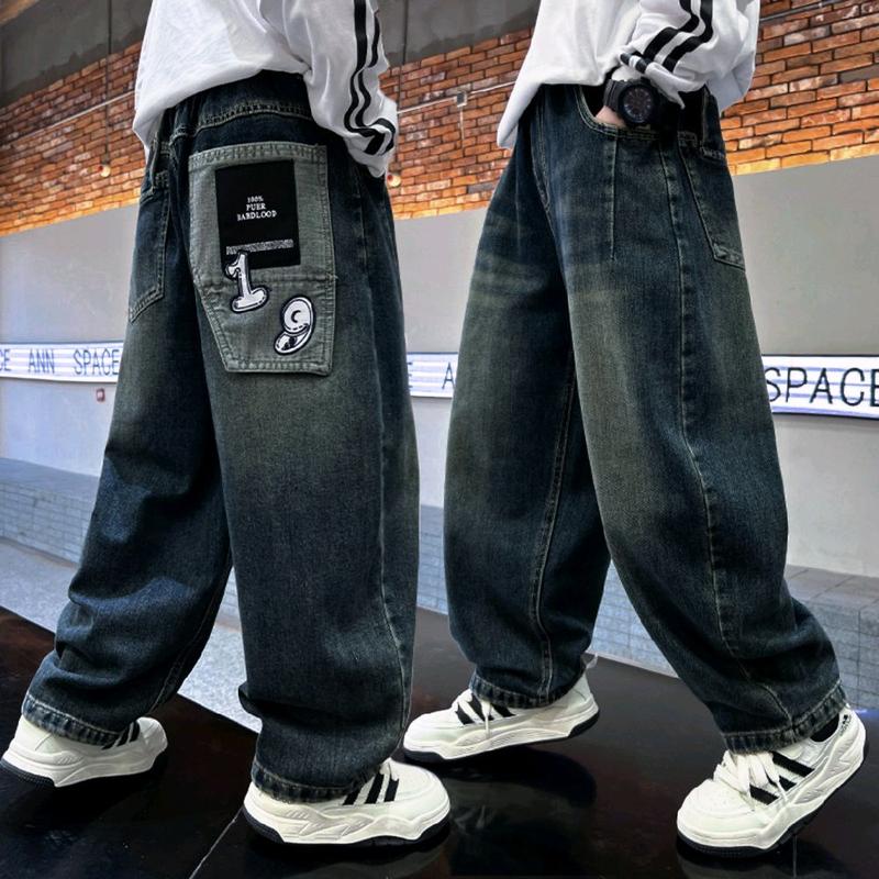 HANNA XUKA Quần Jean Bé trai MA6304 Chất Liệu Jean Mềm Mại  2 Màu Size 11-17 16-52KG Dành Cho Bé Từ 5-14 Tuổi quần  jean  dài  bé  trai quần  ông  địa  bé  trai bò  bé quần  jean  ống  suông  bé  trai