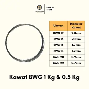 Kawat Galvanis BWG 1KG / 0.5KG Pilih Ukuran 12-22