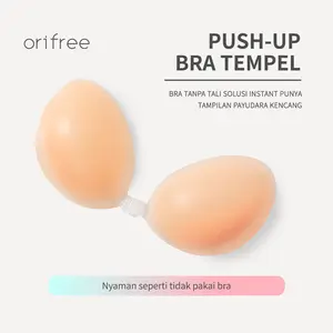 【Orifree】 Bra Tempel Silikon Push Up Premium Tanpa Tali 2x & 4x Ketebalan Nyaman Seperti Tidak Pakai Bra Ramah Kulit Anti Iritasi Bh Pad