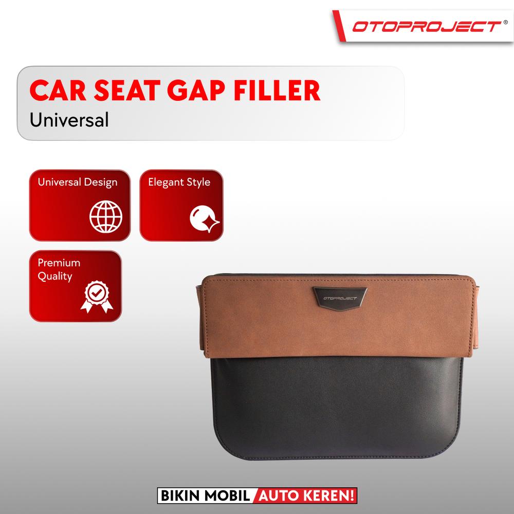 Otoproject - Car Seat Gap Filler Storage Midnight Black | Tempat Penyimpanan Samping Jok Mobil - MIDNIGHT BLACK