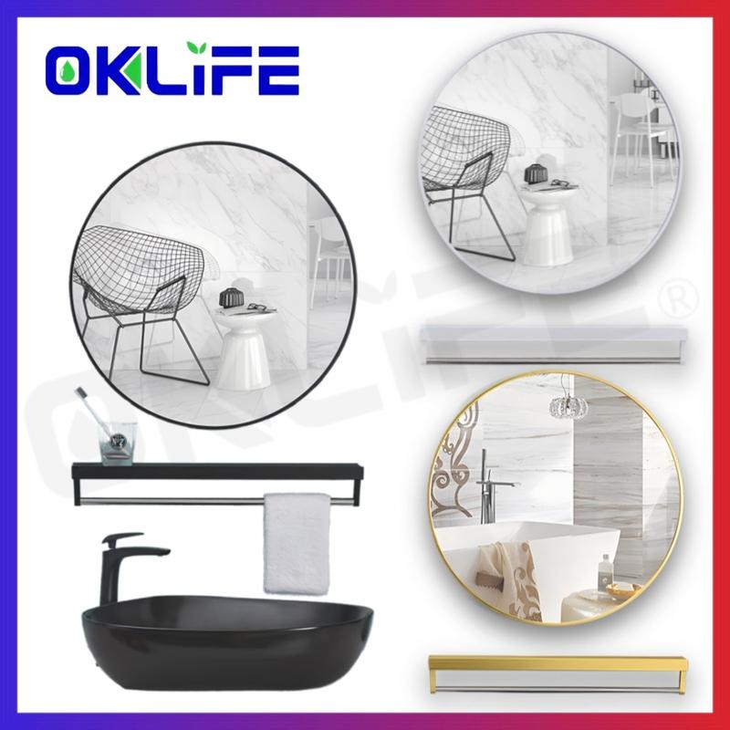 Product Introduction of [OKLIFE. ]Aluminium White/Gold/Black Round Mirror Bathroom Mirror Wrought Iron Wall Mirror 22