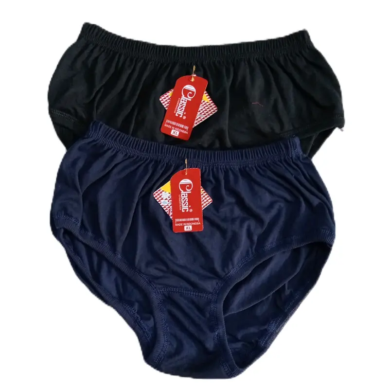 Pakaian CD Wanita Katun Dewasa Polos Ukuran L, XL, XXL - 3 Pcs - Motif Cewek 2