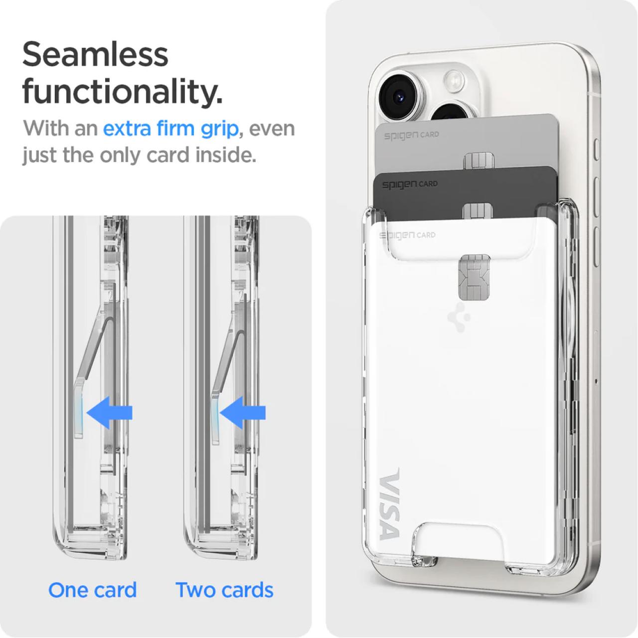 SPIGEN Card Holder Stand Magnetic iPhone 17 16 15 14 13 12 Classic LS Zero One Magsafe Dompet Wallet Kartu Kulit