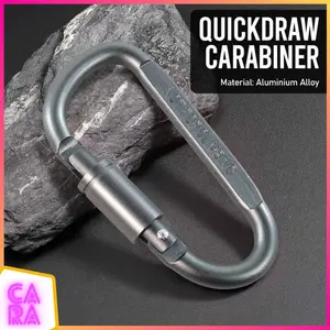Carabiner Gantungan Tas Quickdraw Karabiner Outdoor Besi Aluminium Stainless