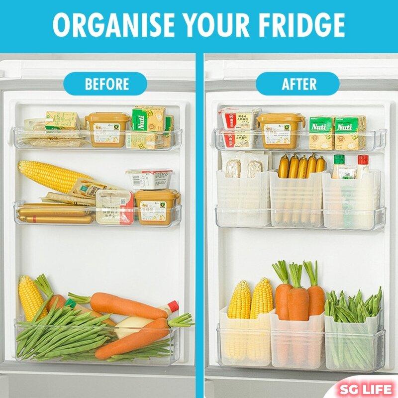 Product Introduction of 🇸🇬【SG stock】5PCSset Fridge organizer tray Fridge door organizer Fridge Storage Box Refrigerator Organizer Refrigerator Storage Box Freezer  Organizer Side Door Kitchen Organizer Tableware tools Food Organizer Multifunction Storage  Kitchen Accessories 14