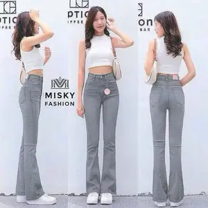 Celana Highwaist Jeans Cutbray Wanita Best Seller Berkualitas Premium Bahan Jeans Strech Nyaman