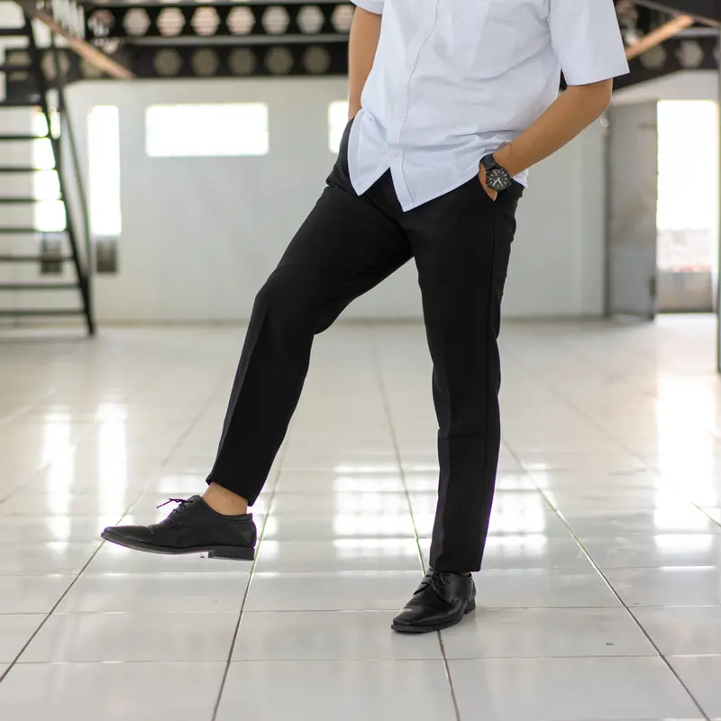 Celana Formal Pria Terbaru Elegant Terlaris Best Seller Panjang Nyaman - Bahan Semi Wol Premium - Abu, Dark 0