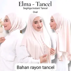 jilbab segitiga instan tencel