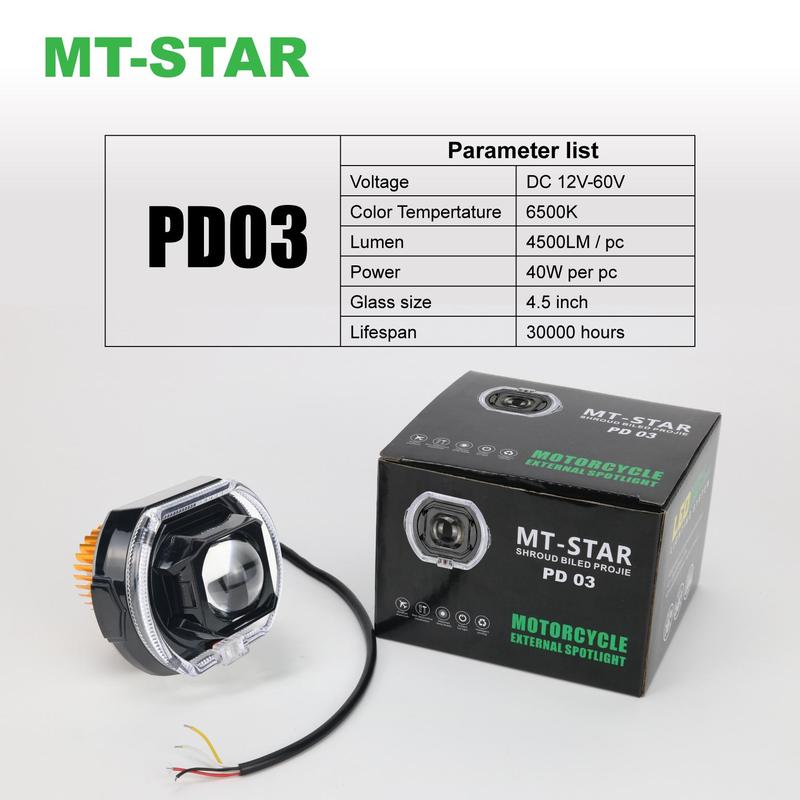【MT-STAR BEST SALES】Projie Biled PD03 Matrix X1 Terbaru High Low Putih Body Black Plus Kipas Premium Lampu Warna Merah Kuning 6