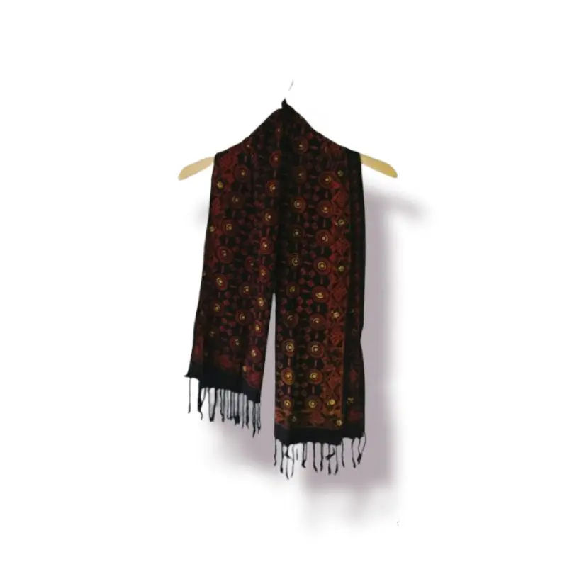 SYAL BATIK CAP PREMIUM RUMBAI-SCARF LEHER 5