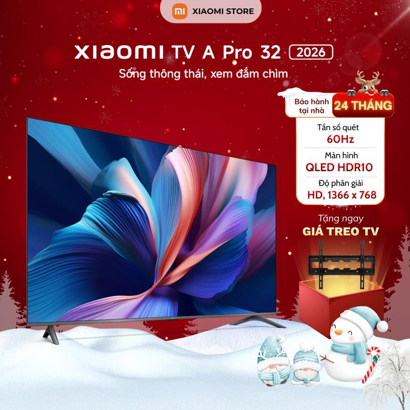 Tivi Xiaomi A Pro 32 Inch 2026 Google TV Màn Hình Qled - Hàng Chính Hãng - Bảo Hành 2 Năm