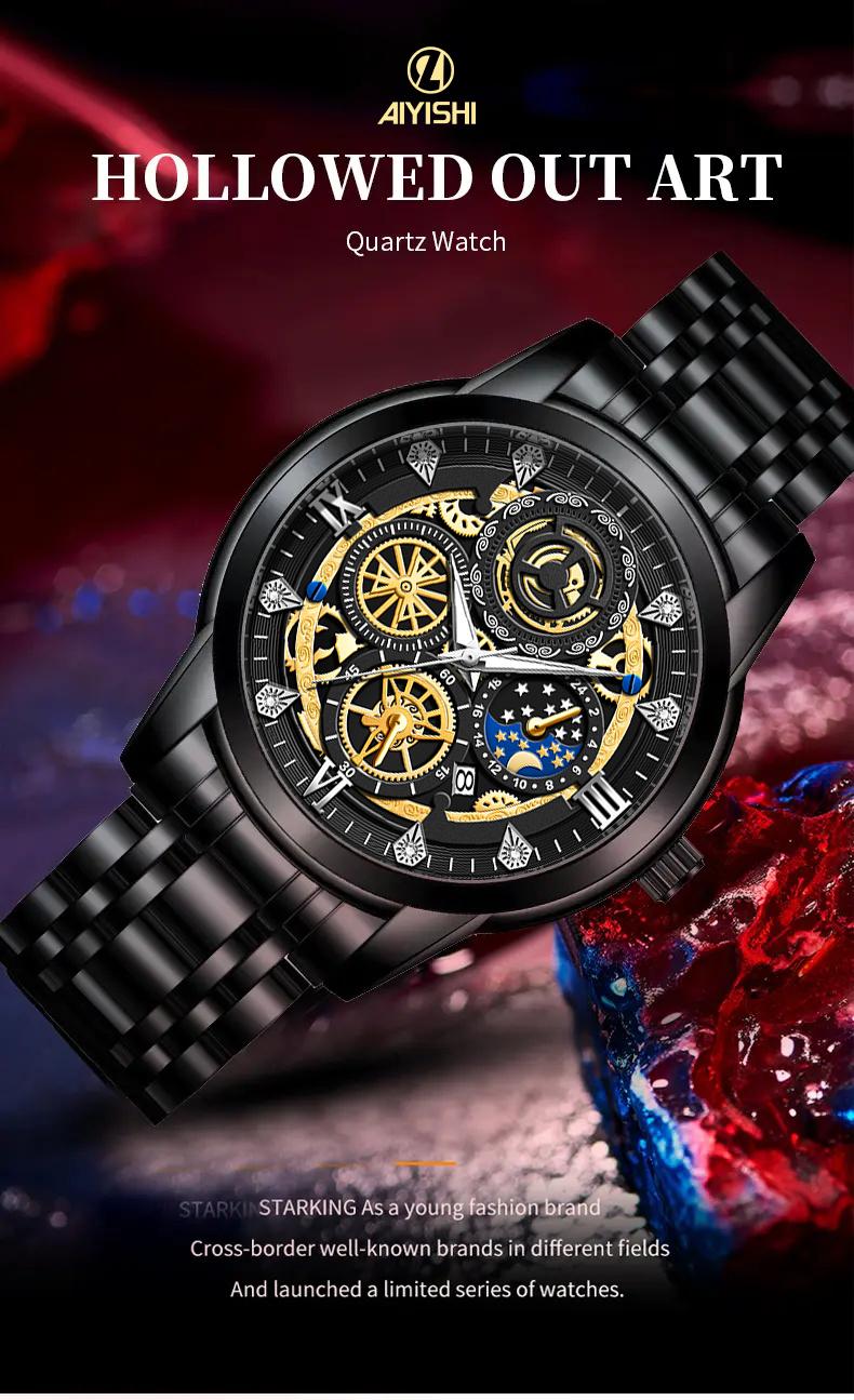 COD AIYISHI Jam Tangan Mewah Terbaru Tahan Air Men Watch Kalender Aktif BISA COD-2369