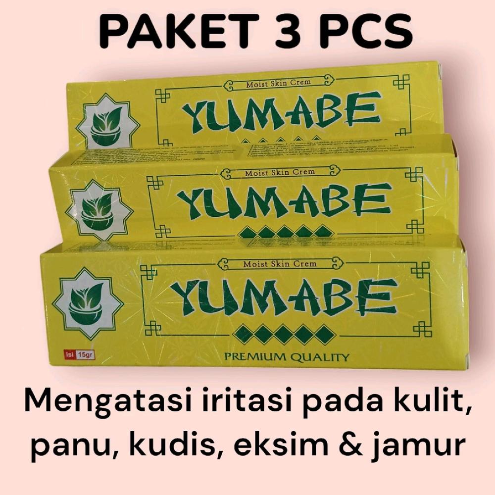 PAKET HEMAT 3PCS salep YUMABE cream mengatasi iritasi kulit gatal gatal exsim kudis panu