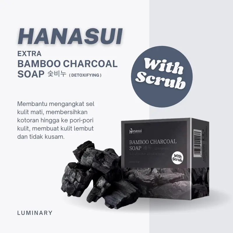 HANASUI BAMBO CHARCOAL / SABUN ARANG BPOM BINTANGKIA 4