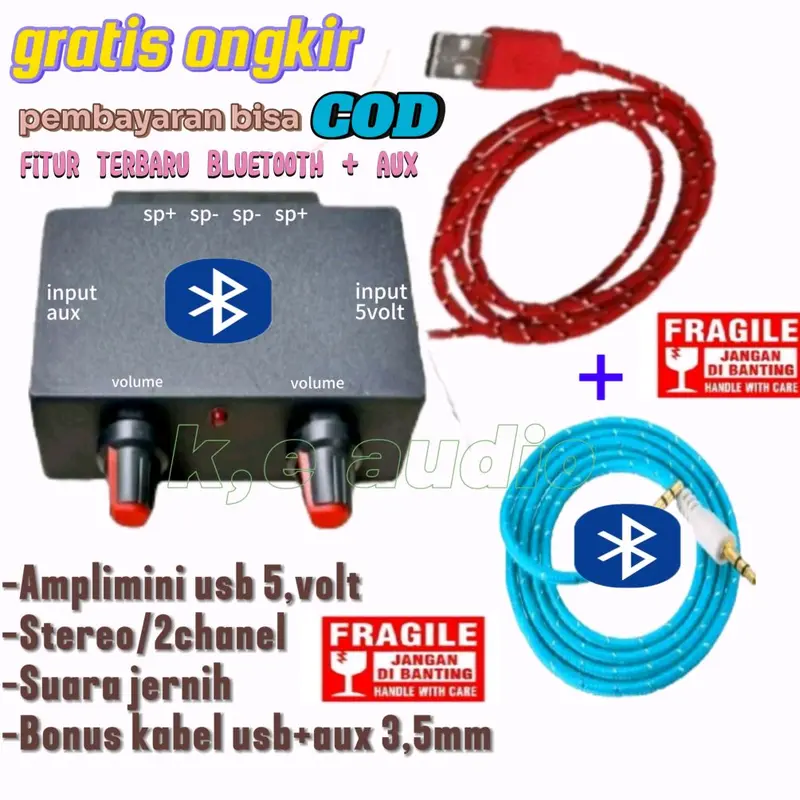 PAKET KOMPLIT 2" PLANAR SIAP BUNYI,CEK SOUND Amplifier 4