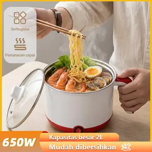 Feelweli 650W Panci Listrik Elektrik portabel hemat energi dan hemat daya wajan anti lengket Kompor listrik multifungsi