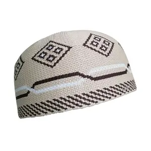 Peci Rajut Dewasa Model makkah kuno Motif Mewah/Kopiah Haji