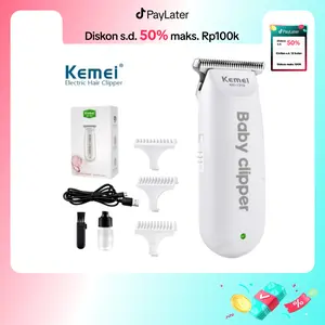 Kemei KM-1319 KM-1318 Baby Clipper Alat Cukur Rambut Bayi Shaver Trimmer